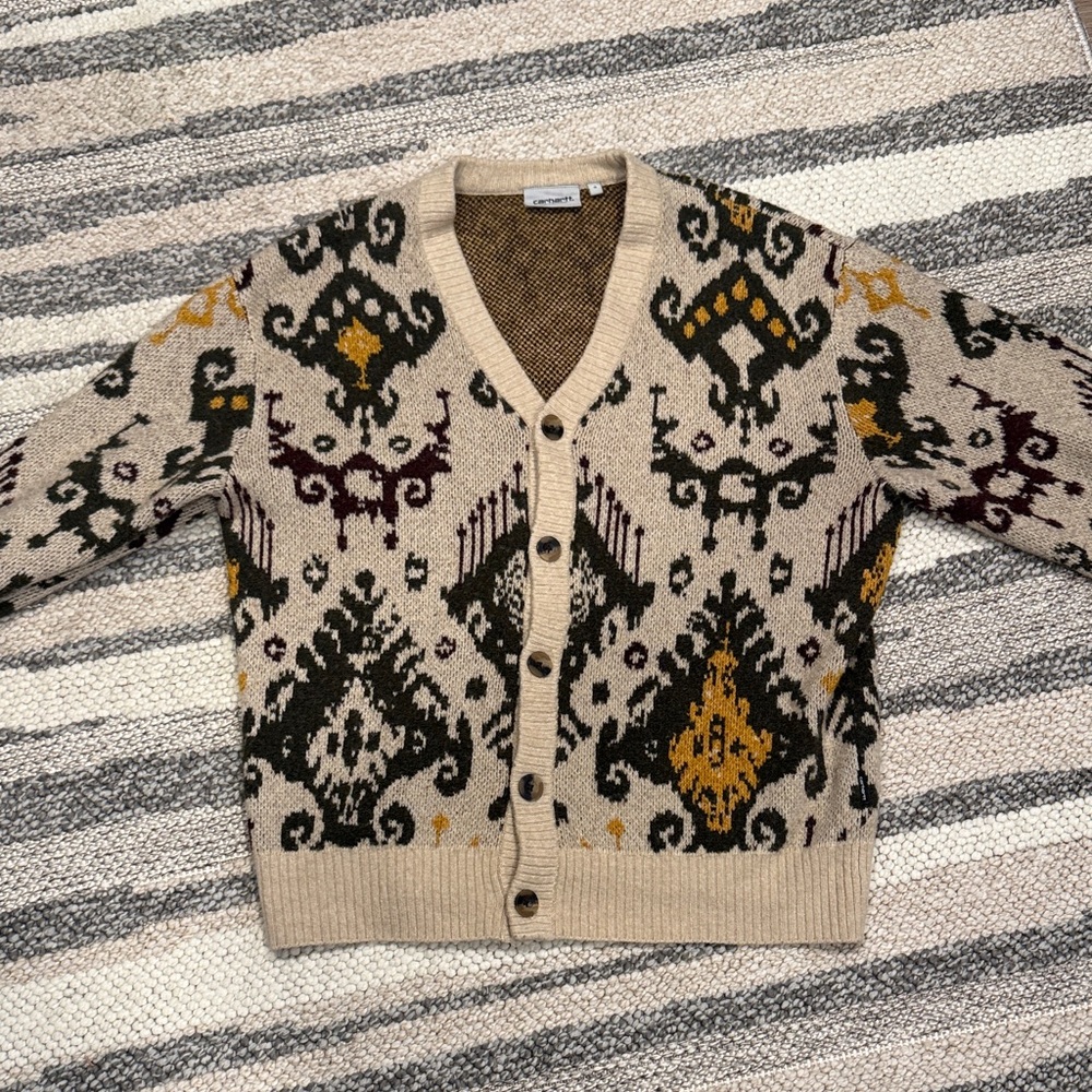 Unknown Brand Beige Patterned Button-Up Women's S… - image 1